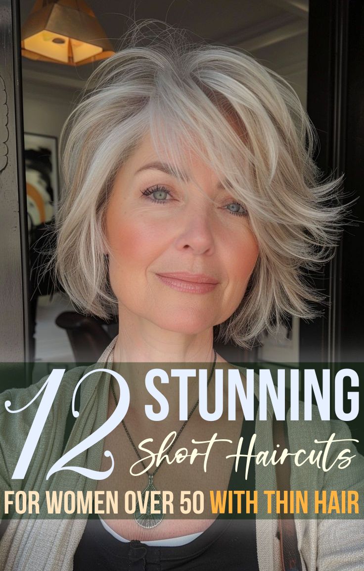 12 Stunning Short Haircuts for Women Over 50 with Thin Hair